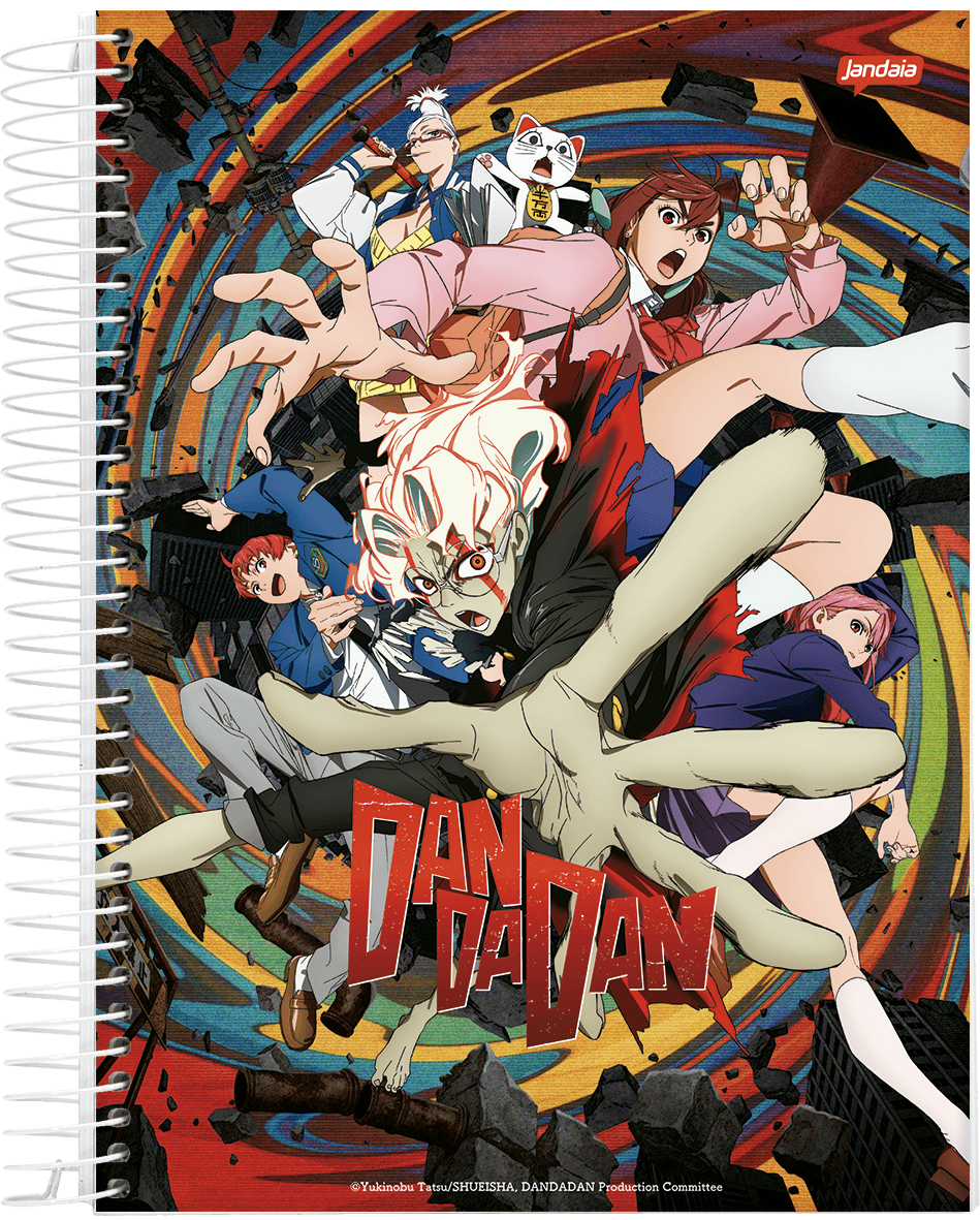 CADERNO ESPIRAL UNIVERSITÁRIO CAPA DURA 10 MATÉRIAS 160 FOLHAS - DANDADAN