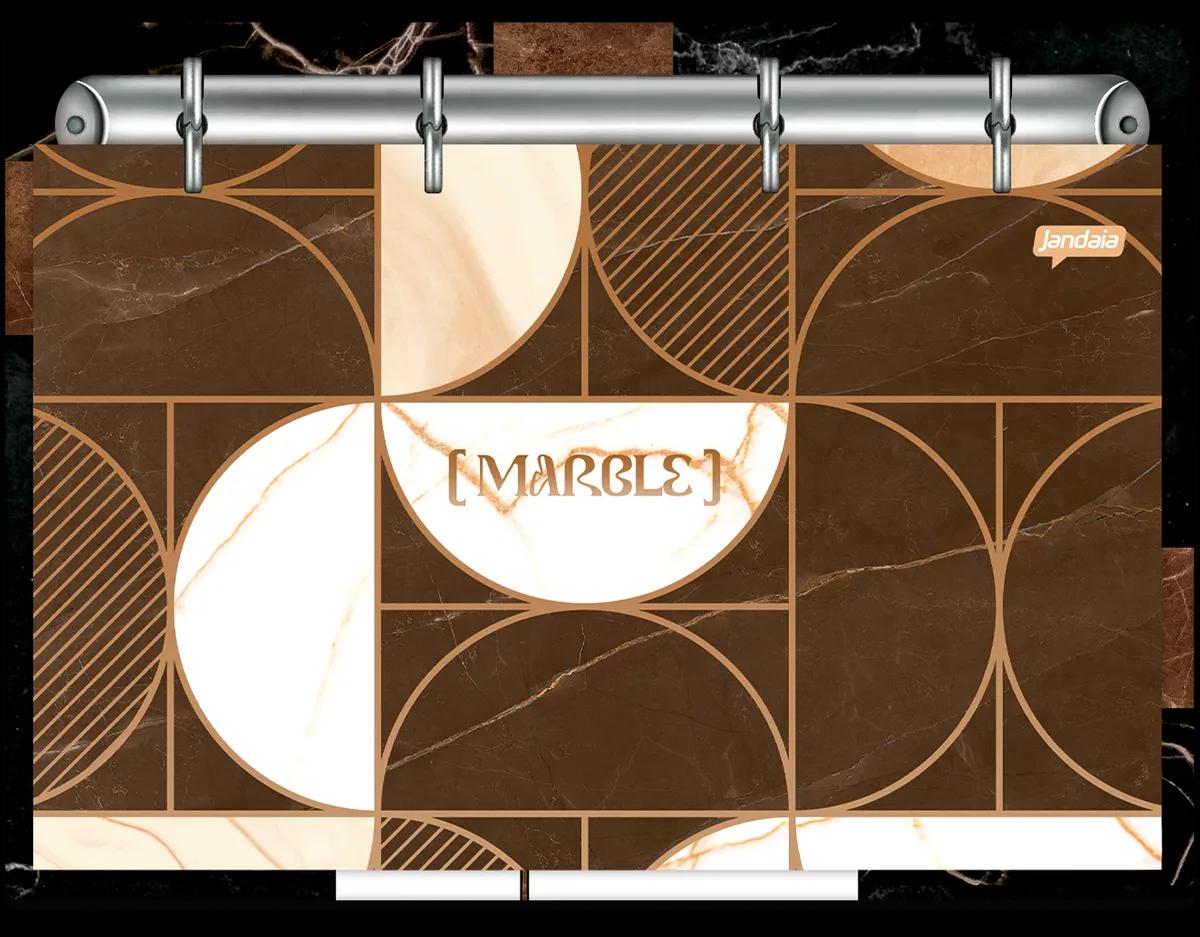 CADERNO ARGOLADO 218X140MM PORTA FICHAS 60 FOLHAS - MARBLE