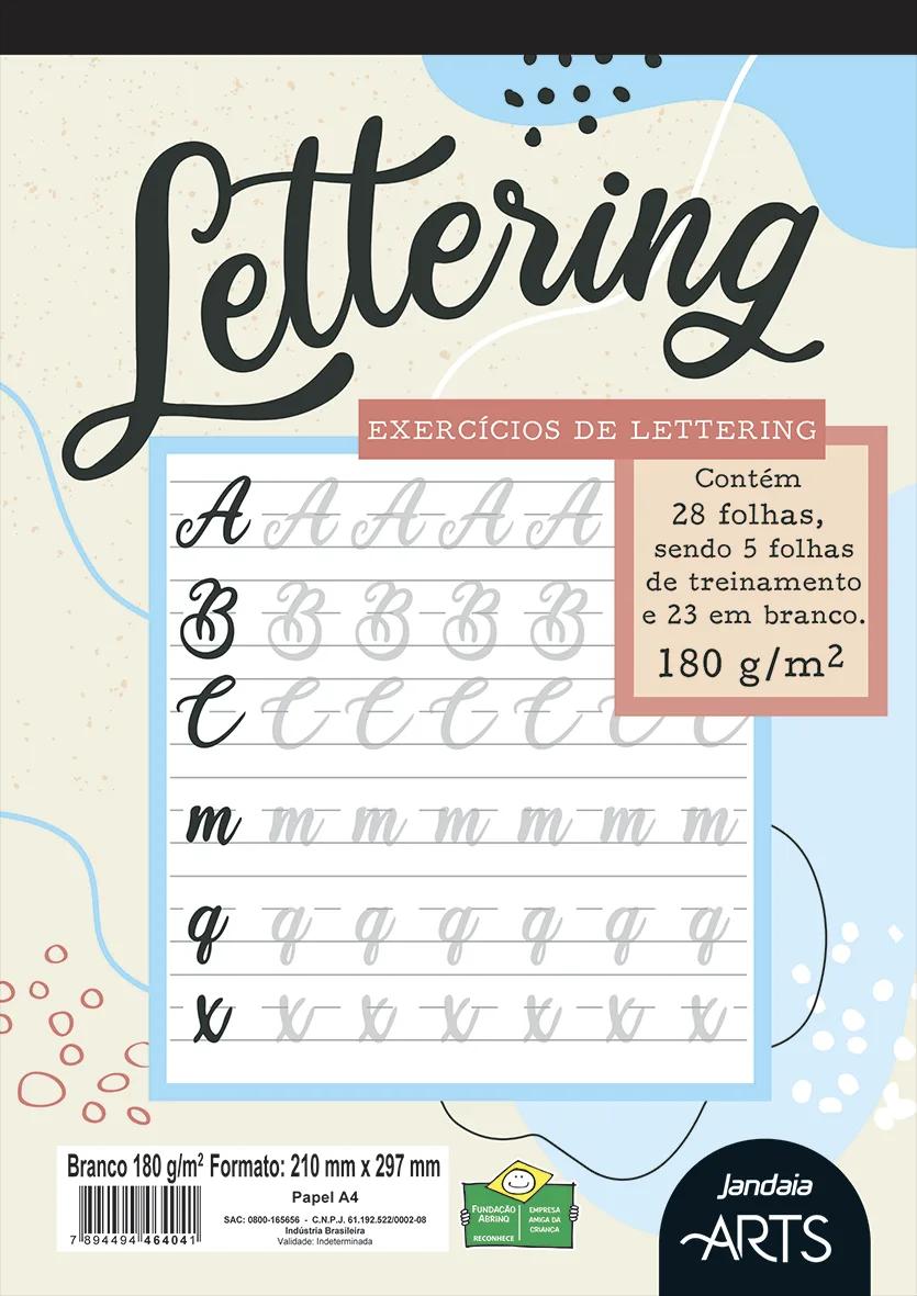 FOLHAS LETTERING A4 - JANDAIA ARTS
