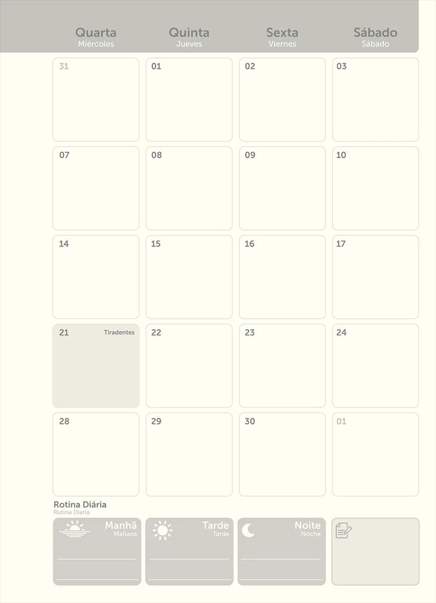 AGENDA PLANEJAMENTO LOMBADA QUADRADA 175X242MM 80FLS - KRAFT COLOR