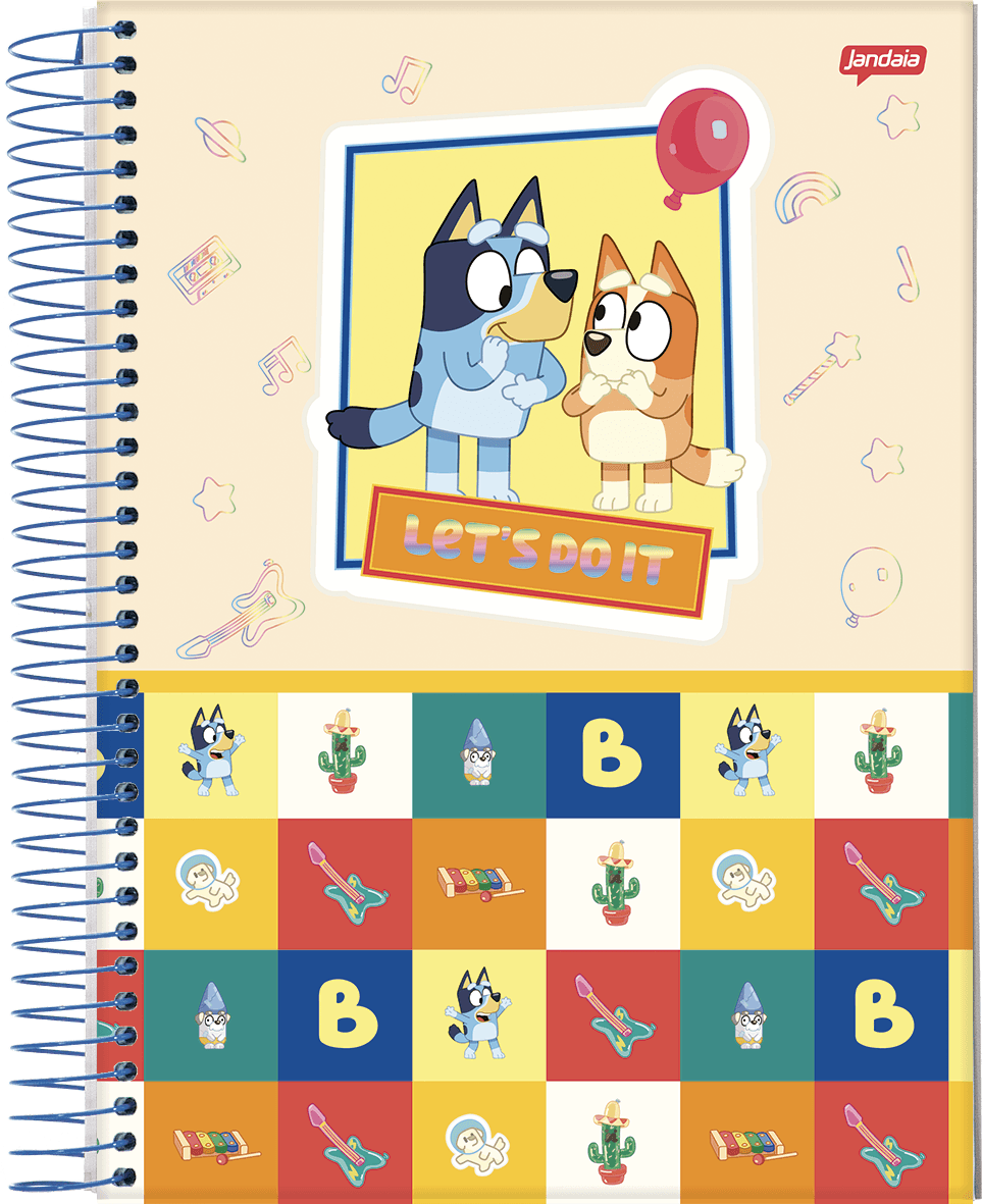 CADERNO ESPIRAL UNIVERSITÁRIO CAPA DURA 01 MATÉRIA 80 FOLHAS - BLUEY — miniatura 2