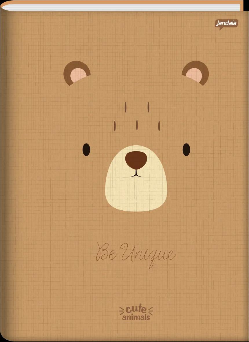 CADERNO BROCHURA CAPA DURA 1/4 80 FOLHAS - CUTE ANIMALS — miniatura 3
