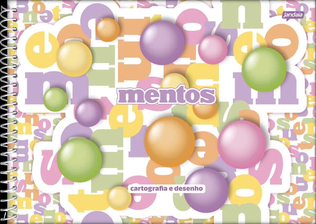 CADERNO ESPIRAL CAPA DURA 80 FOLHAS CARTOGRAFIA - MENTOS