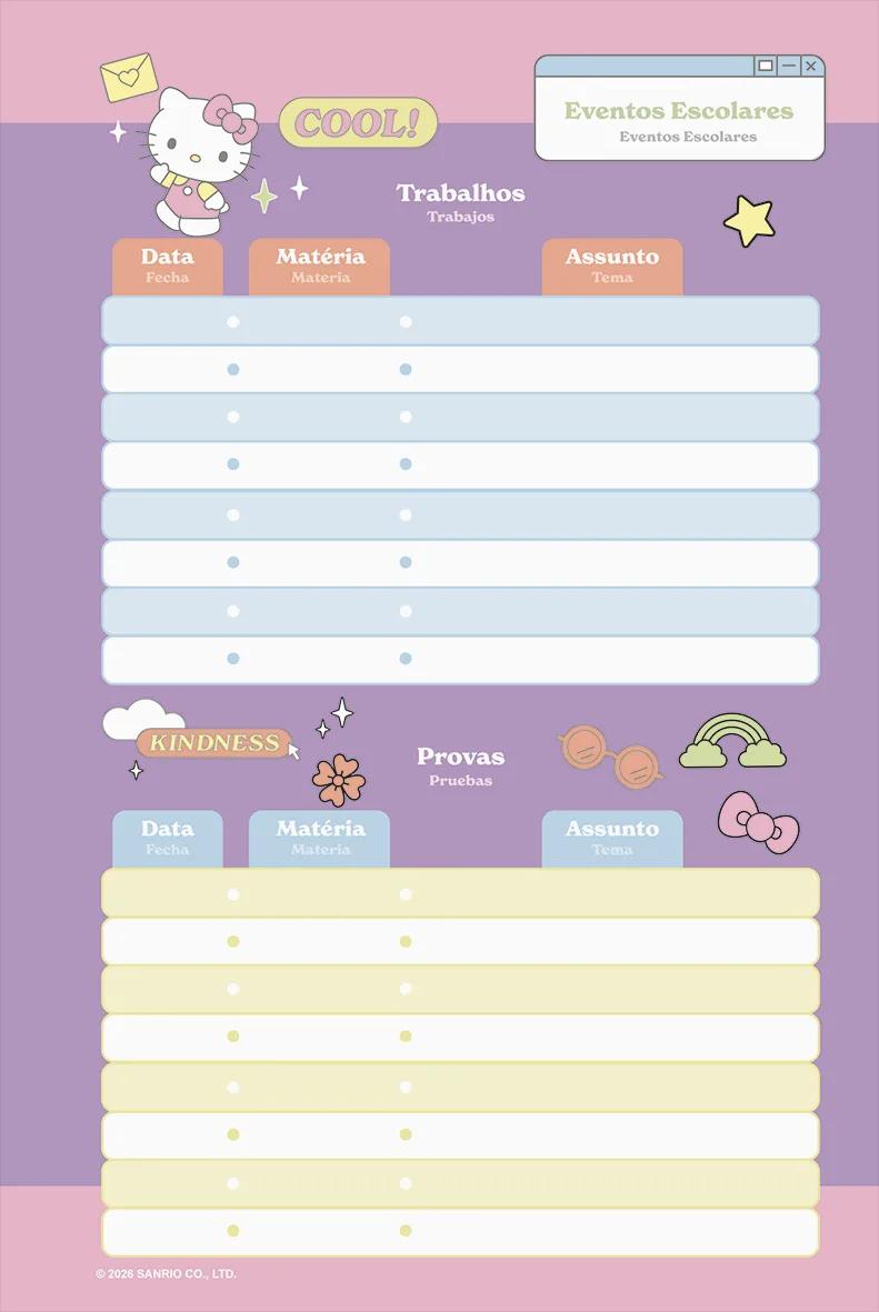 AGENDA PERMANENTE 134X200MM - HELLO KITTY — miniatura 6