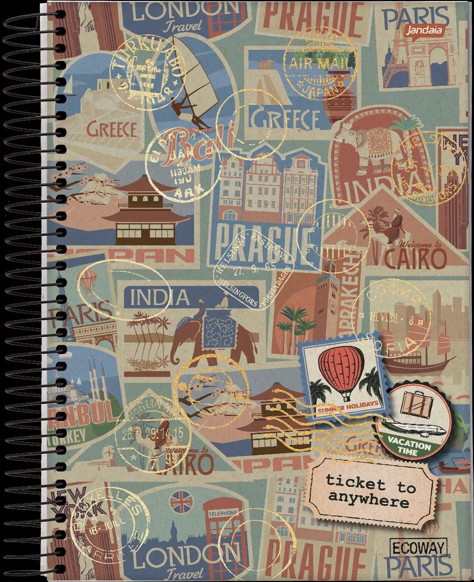 CADERNO ESPIRAL UNIVERSITÁRIO CAPA DURA 01 MATÉRIA 80 FOLHAS - ECO WAY — miniatura 3