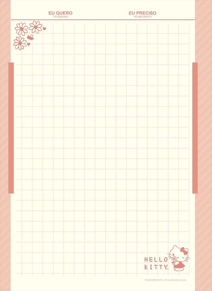 CADERNO ESPIRAL UNIVERSITÁRIO CAPA DURA 10 MATÉRIAS 160 FOLHAS - HELLO KITTY KRAFT — miniatura 11
