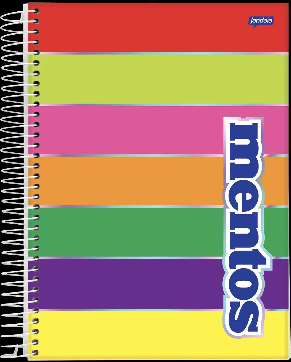 CADERNO ESPIRAL CAPA DURA 1/4 80 FOLHAS - MENTOS