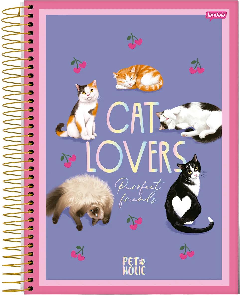 CADERNO ESPIRAL UNIVERSITÁRIO CAPA DURA 01 MATÉRIA 80 FOLHAS - PET HOLIC — miniatura 3