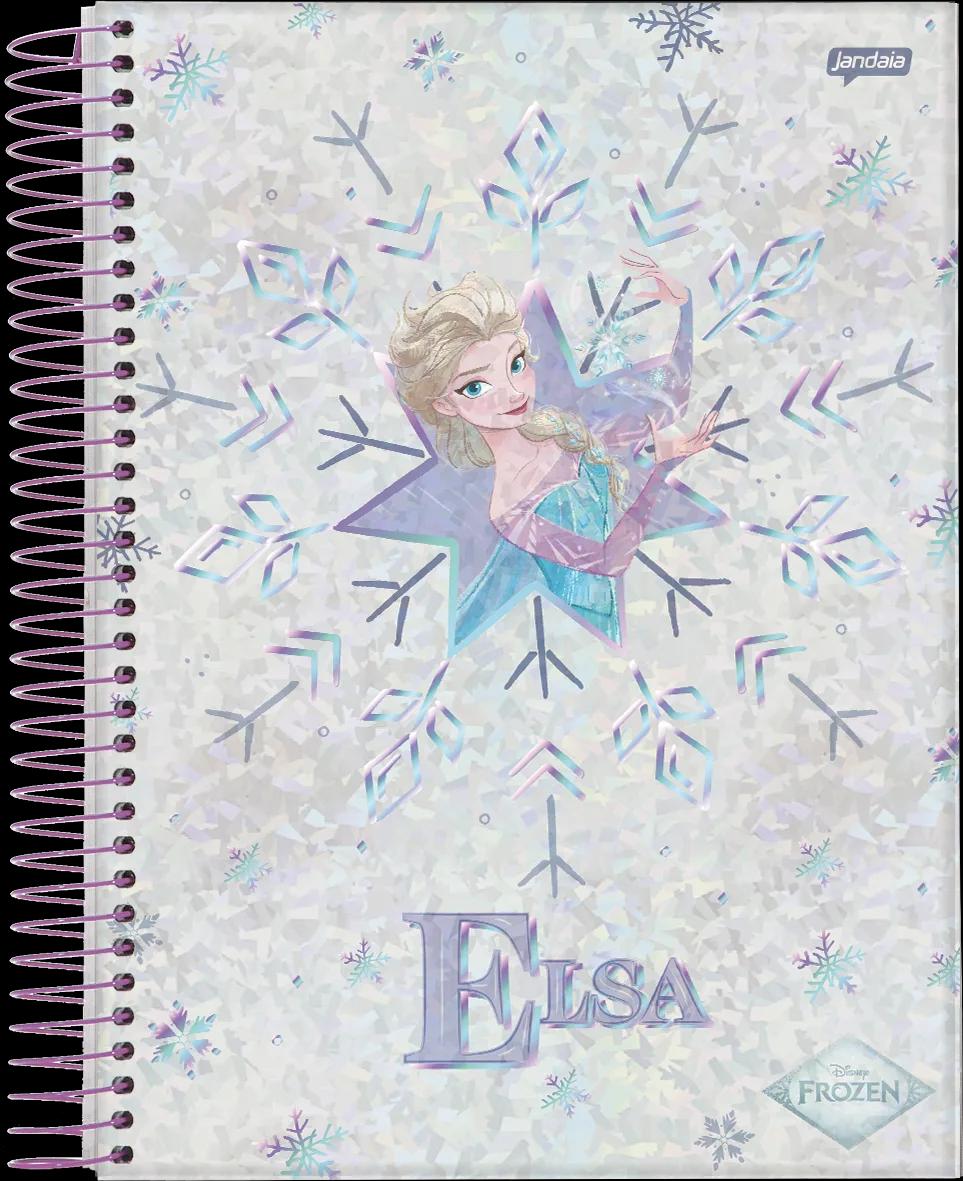 CADERNO ESPIRAL CAPA DURA 1/4 80 FOLHAS - FROZEN — miniatura 4