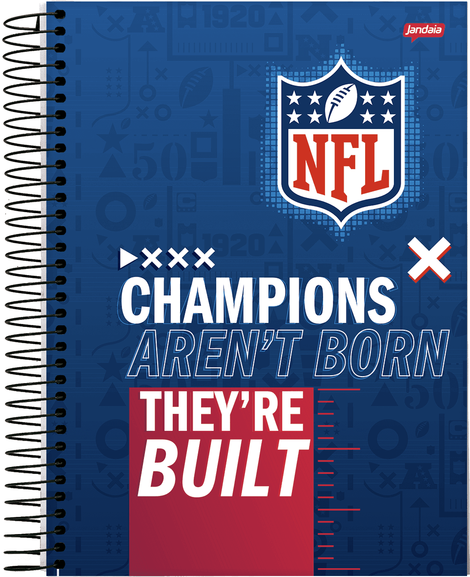 CADERNO ESPIRAL UNIVERSITÁRIO CAPA DURA 10 MATÉRIAS 160 FOLHAS - NFL — miniatura 2