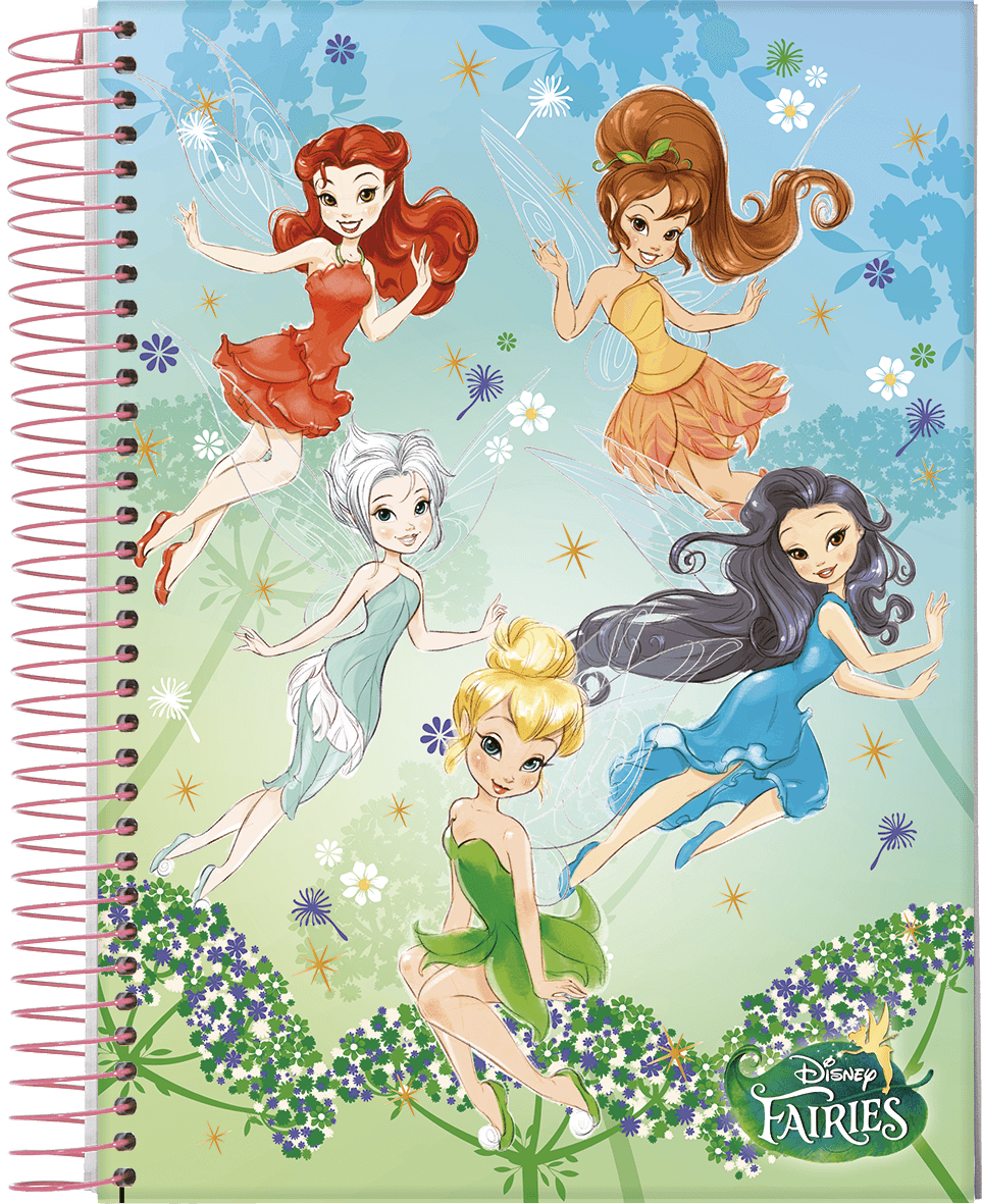 CADERNO ESPIRAL UNIVERSITÁRIO CAPA DURA 01 MATÉRIA 80 FOLHAS - FADAS DISNEY — miniatura 2