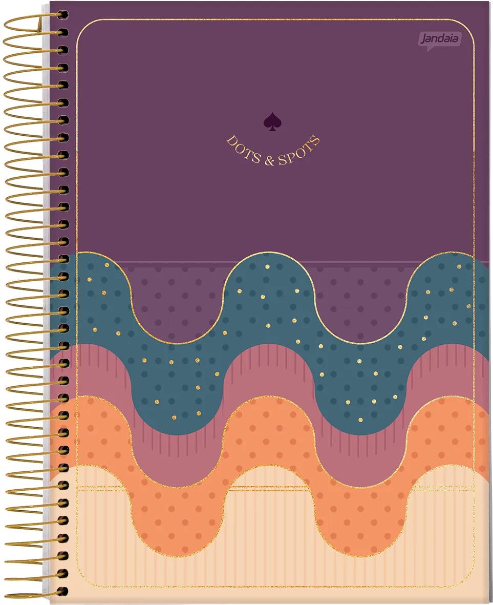 CADERNO ESPIRAL UNIVERSITÁRIO CAPA DURA 15 MATÉRIAS 240 FOLHAS - DOTS E SPOTS — miniatura 4