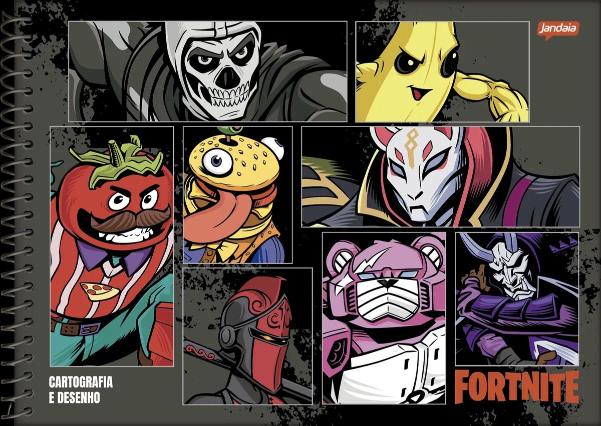 CADERNO ESPIRAL CAPA DURA 80 FOLHAS CARTOGRAFIA - FORTNITE — miniatura 2