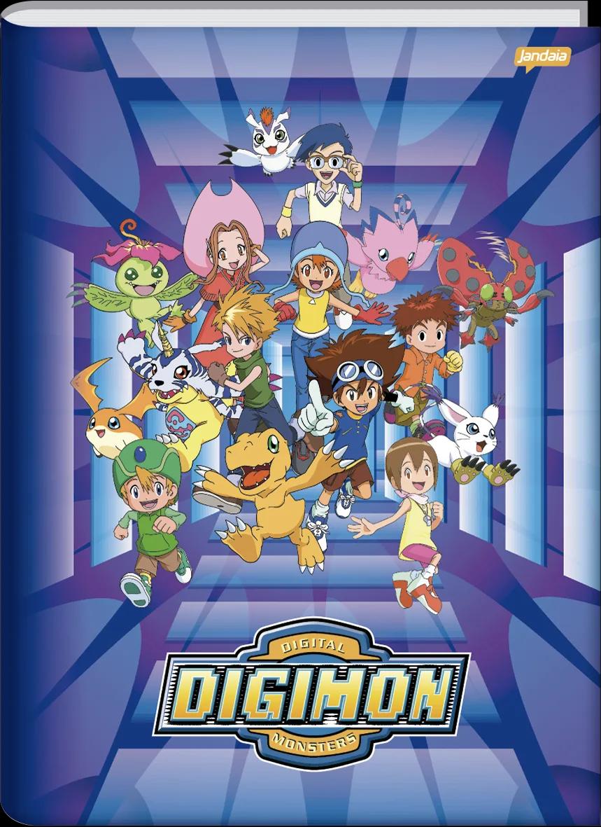 CADERNO BROCHURA CAPA DURA UNIVERSITÁRIO 80 FOLHAS - DIGIMON — miniatura 3