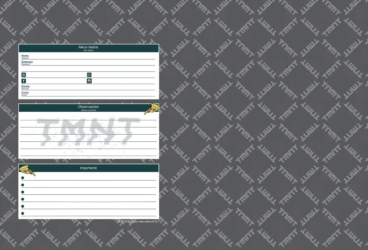 CADERNO BROCHURA CAPA DURA UNIVERSITÁRIO 80 FOLHAS - TARTARUGAS NINJA — miniatura 5