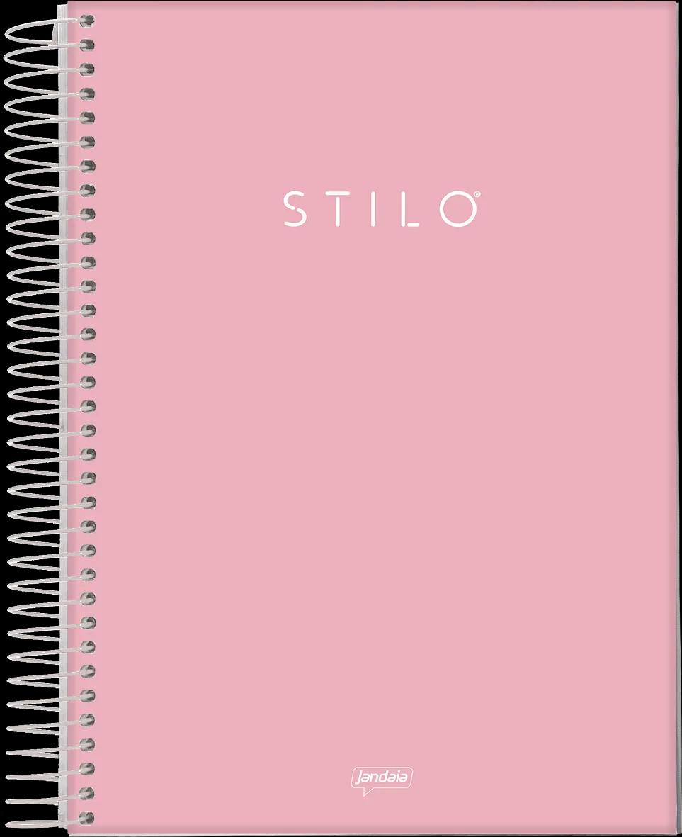 CADERNO ESPIRAL UNIVERSITÁRIO CAPA DURA 20 MATÉRIAS 320 FOLHAS ROSA - STILO