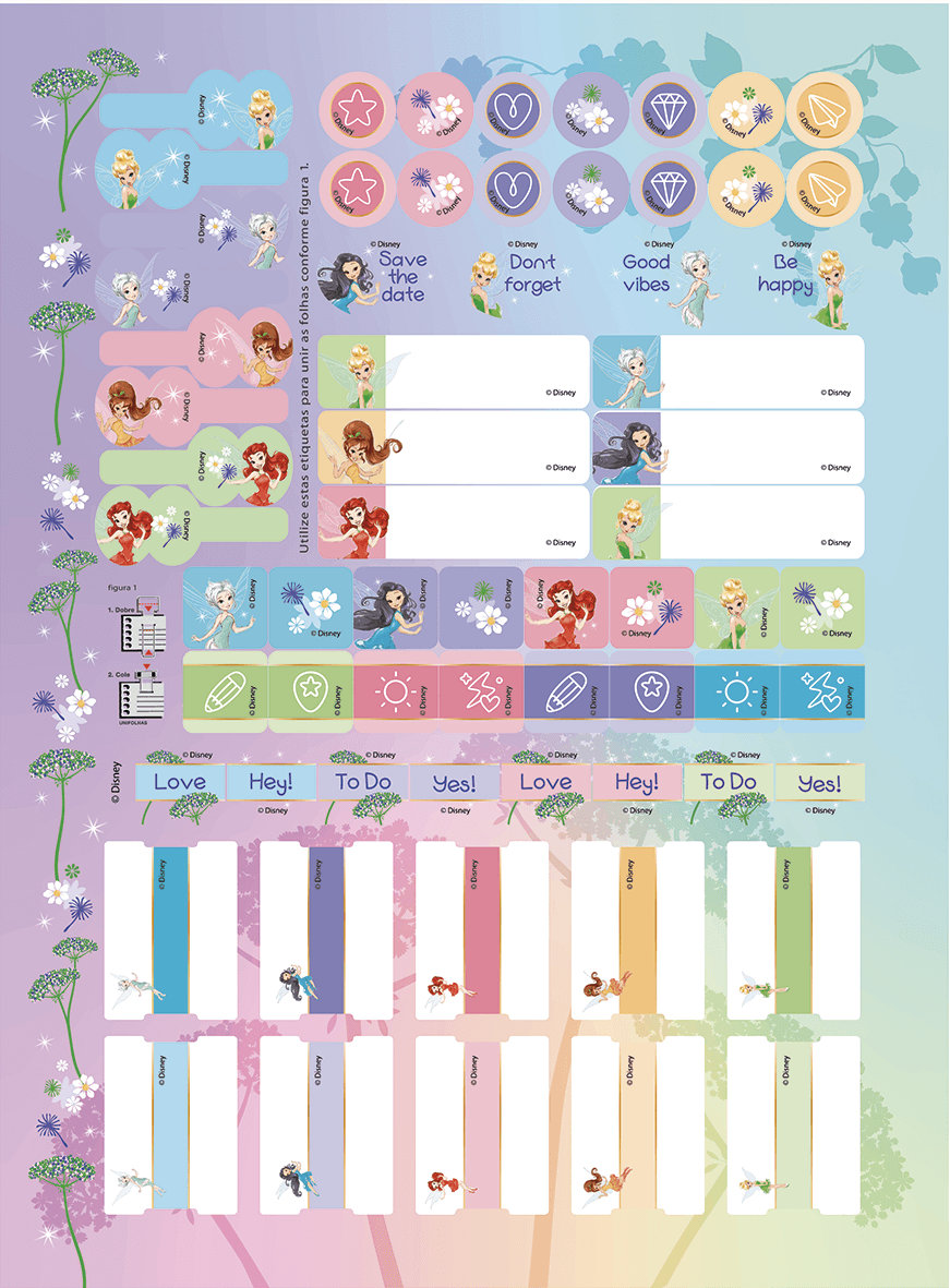 CADERNO ESPIRAL UNIVERSITÁRIO CAPA DURA 01 MATÉRIA 80 FOLHAS - FADAS DISNEY — miniatura 6