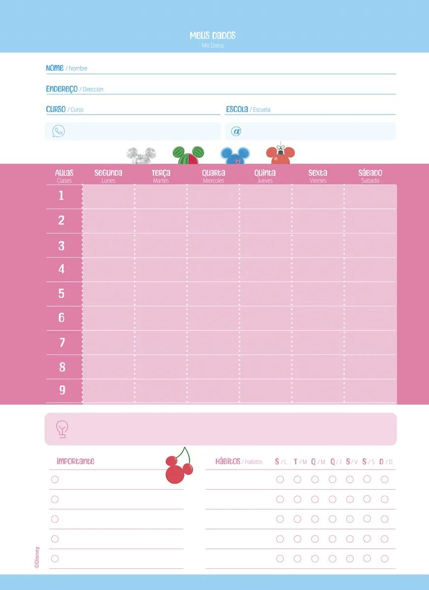 CADERNO ESPIRAL UNIVERSITÁRIO CAPA DURA 01 MATÉRIA 80 FOLHAS - MICKEY HEADS — miniatura 12