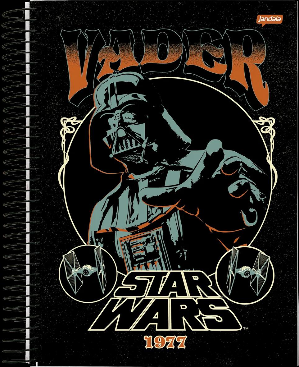 CADERNO ESPIRAL UNIVERSITÁRIO CAPA DURA 10 MATÉRIAS 160 FOLHAS - STAR WARS