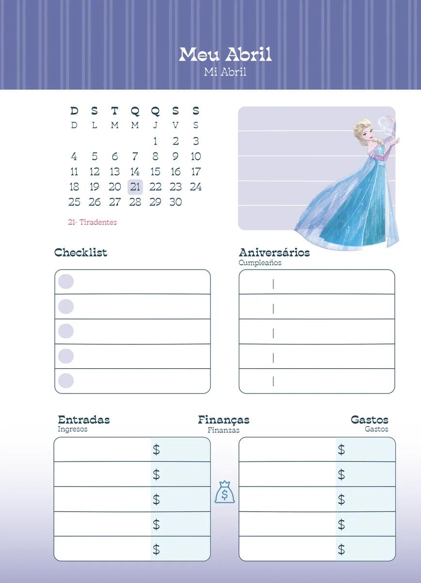 AGENDA DIARIA ESPIRAL 117X162MM - FROZEN — miniatura 10