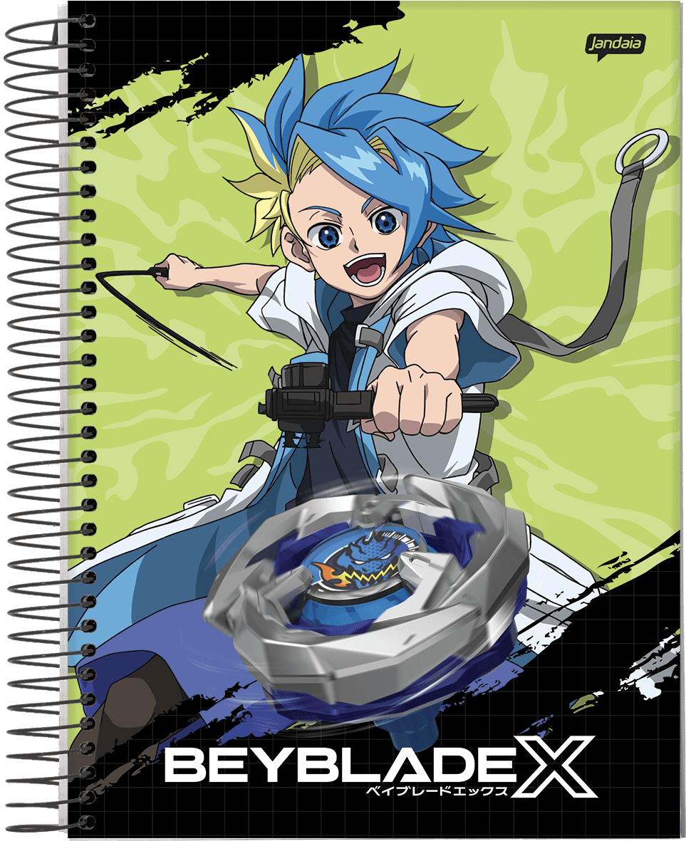 CADERNO ESPIRAL UNIVERSITÁRIO CAPA DURA 10 MATÉRIAS 160 FOLHAS - BEYBLADE — miniatura 2