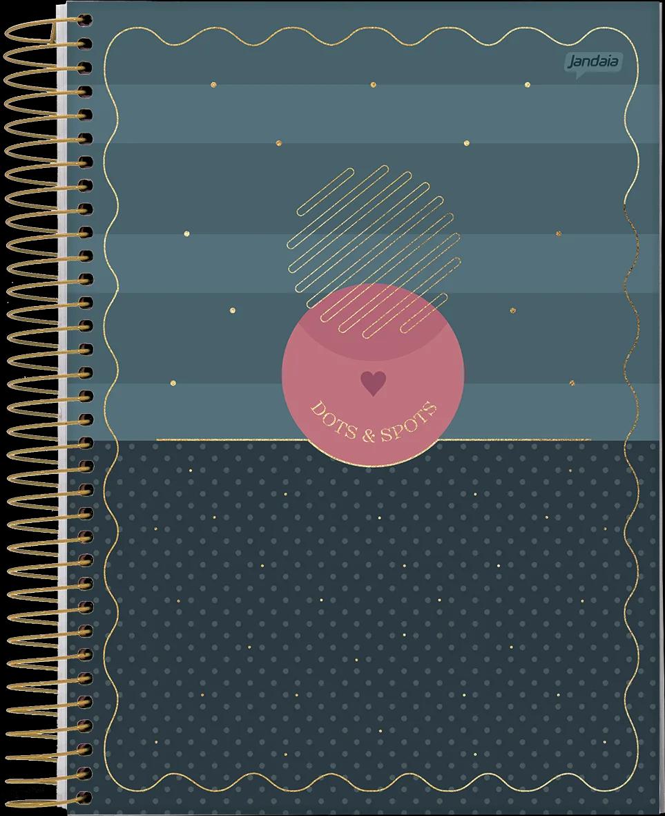 CADERNO ESPIRAL UNIVERSITÁRIO CAPA DURA 15 MATÉRIAS 240 FOLHAS - DOTS E SPOTS — miniatura 3