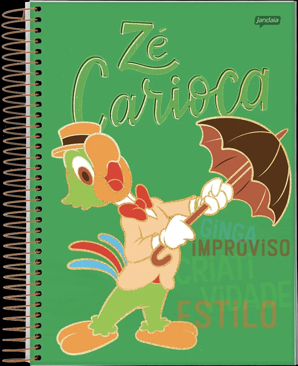 CADERNO ESPIRAL UNIVERSITÁRIO CAPA DURA 01 MATÉRIA 80 FOLHAS - ZÉ CARIOCA — miniatura 3