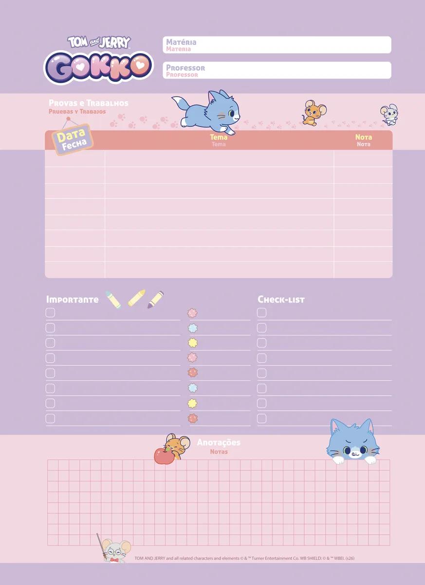 CADERNO ESPIRAL UNIVERSITÁRIO CAPA DURA 01 MATÉRIA 80 FOLHAS - GOKKO: TOM & JERRY — miniatura 11