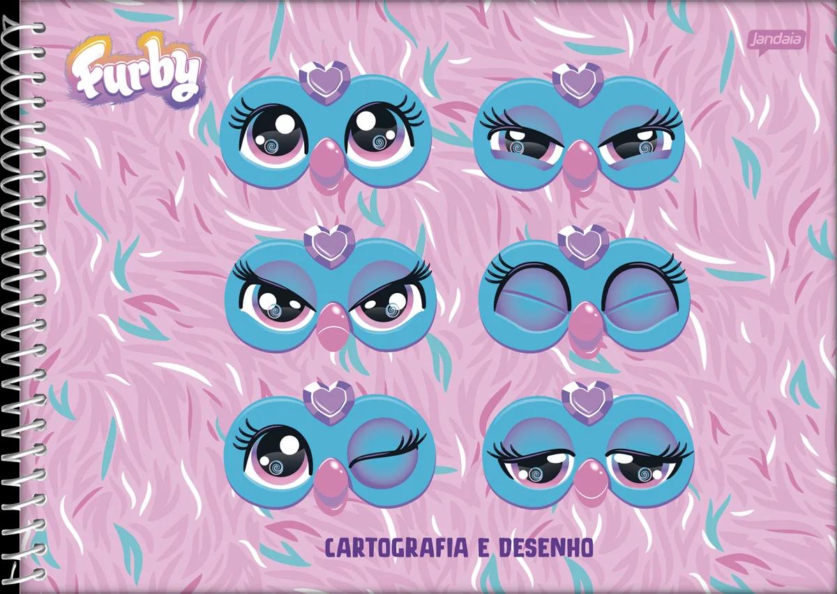 CADERNO ESPIRAL CAPA DURA 80 FOLHAS CARTOGRAFIA - FURBY — miniatura 3