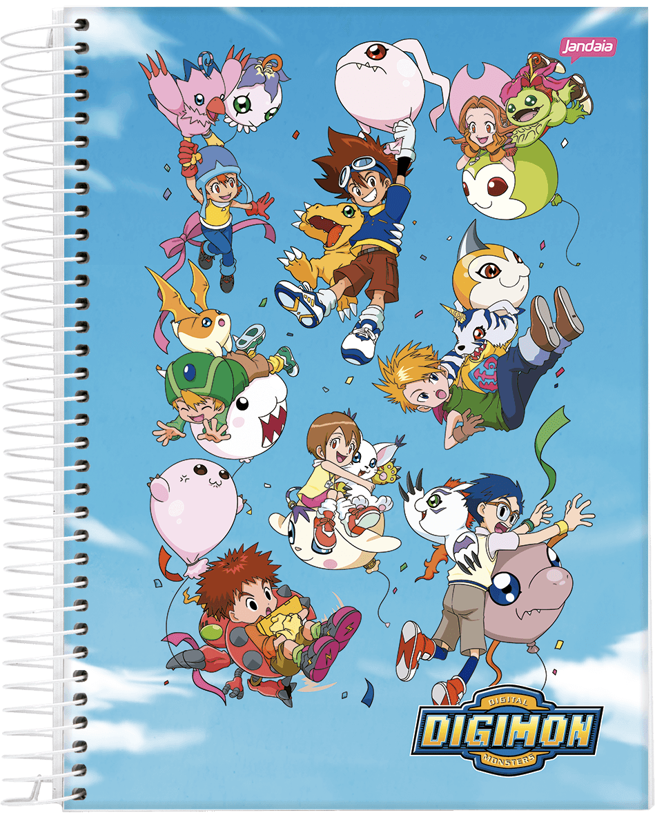 CADERNO ESPIRAL UNIVERSITÁRIO CAPA DURA 15 MATÉRIAS 240 FOLHAS - DIGIMON — miniatura 2