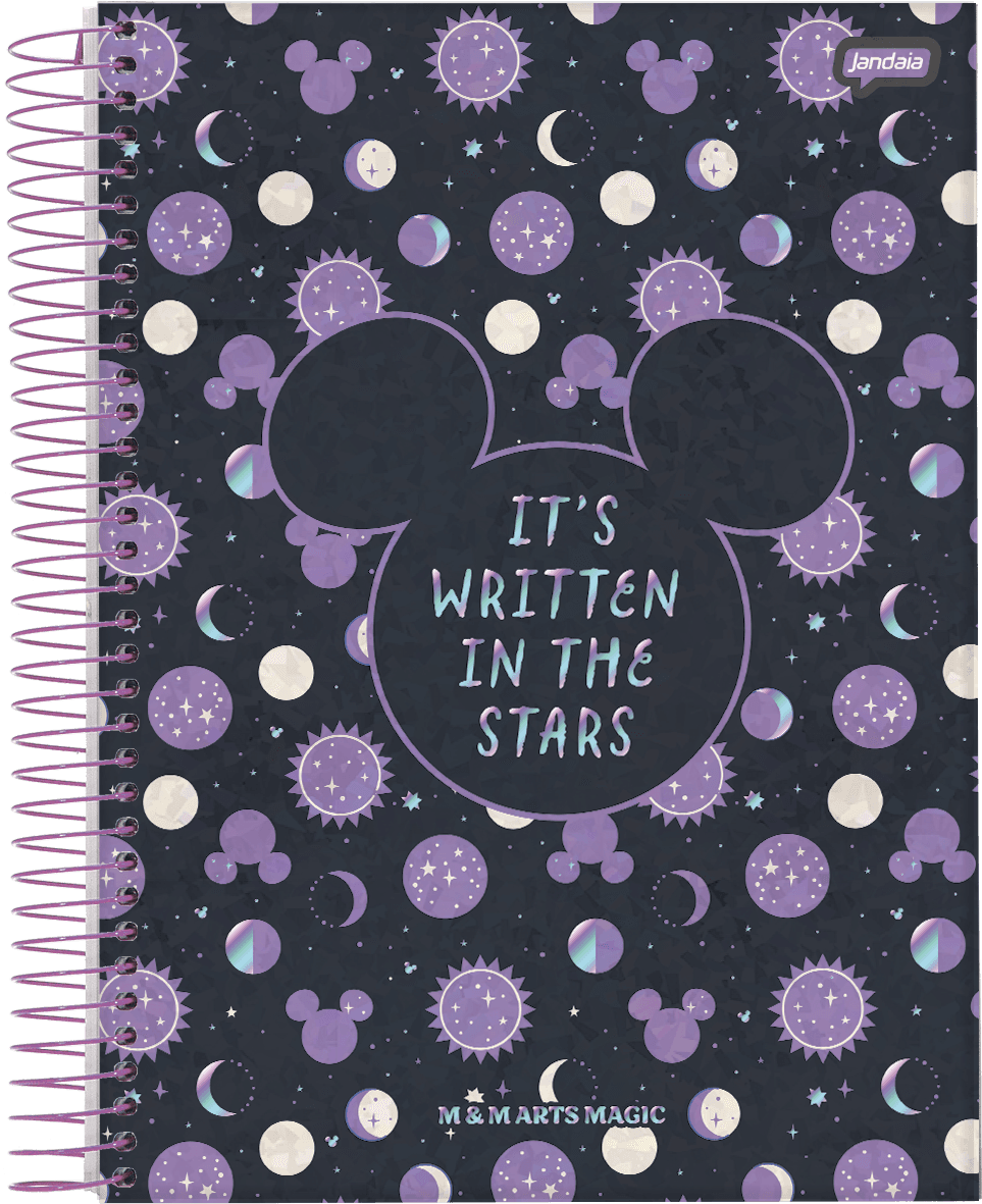 CADERNO ESPIRAL UNIVERSITÁRIO CAPA DURA 01 MATÉRIA 80 FOLHAS - MICKEY ARTS MAGIC — miniatura 2