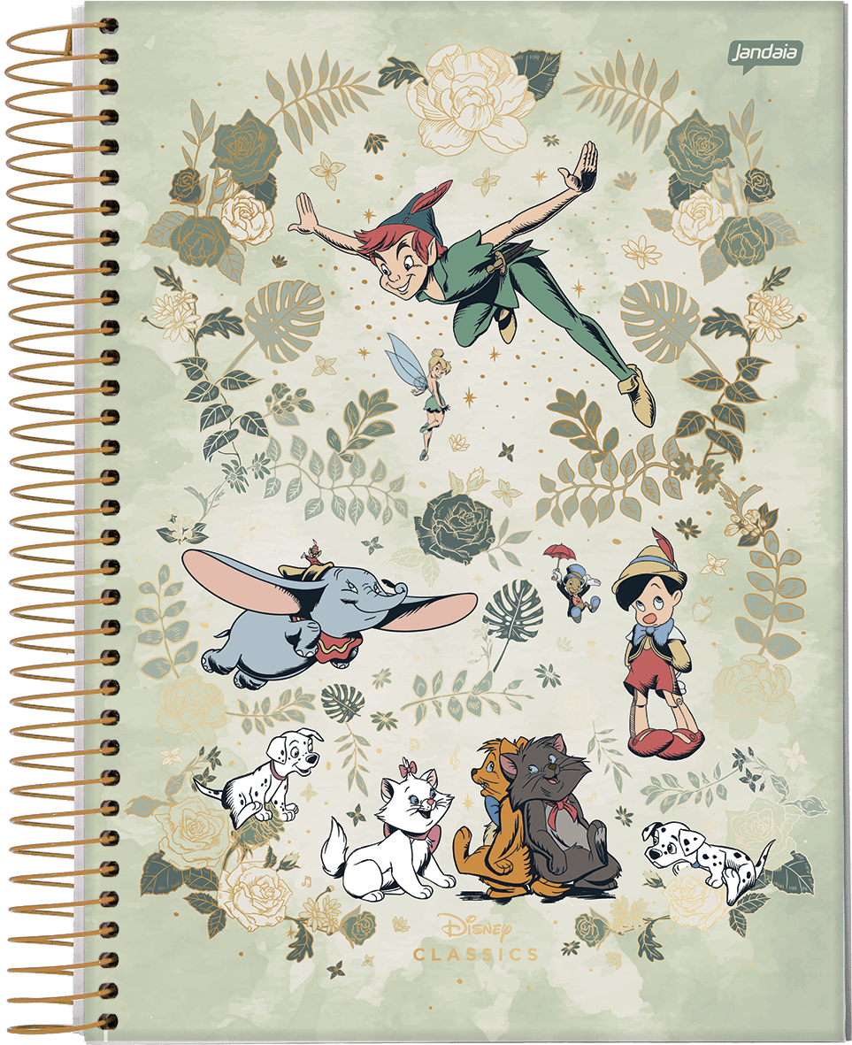 CADERNO ESPIRAL UNIVERSITÁRIO CAPA DURA 01 MATÉRIA 80 FOLHAS - DISNEY CLÁSSICOS — miniatura 4