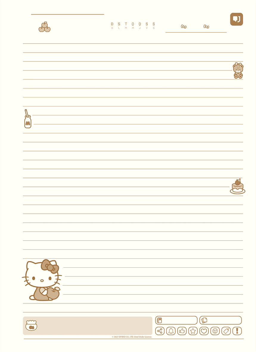 CADERNO ESPIRAL UNIVERSITÁRIO CAPA DURA 10 MATÉRIAS 160 FOLHAS - HELLO KITTY KRAFT — miniatura 7