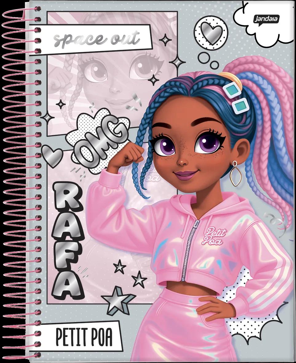 CADERNO ESPIRAL UNIVERSITÁRIO CAPA DURA 01 MATÉRIA 80 FOLHAS - PETIT POÁ — miniatura 3
