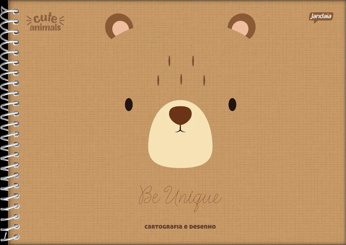 CADERNO ESPIRAL CAPA DURA 80 FOLHAS CARTOGRAFIA - CUTE ANIMALS