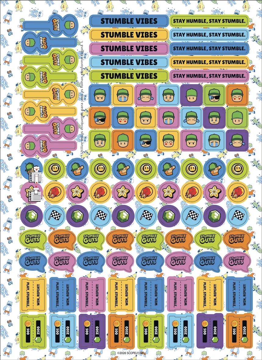 CADERNO ESPIRAL UNIVERSITÁRIO CAPA DURA 01 MATÉRIA 80 FOLHAS - STUMBLE GUYS
