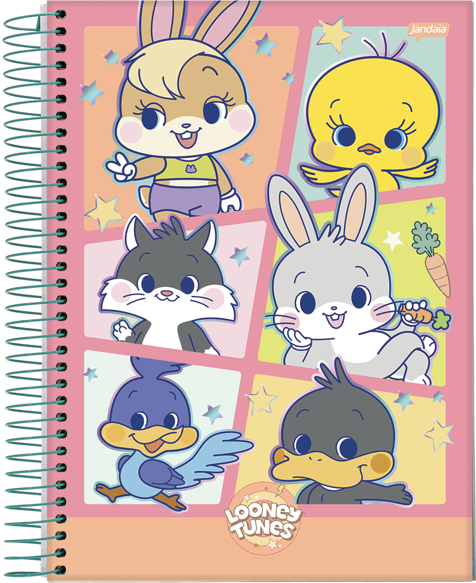 CADERNO ESPIRAL UNIVERSITÁRIO CAPA DURA 01 MATÉRIA 80 FOLHAS - GOKKO: LOONEY TUNES — miniatura 3