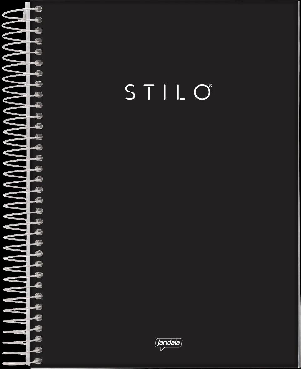 CADERNO ESPIRAL UNIVERSITÁRIO CAPA DURA 20 MATÉRIAS 320 FOLHAS PRETO - STILO