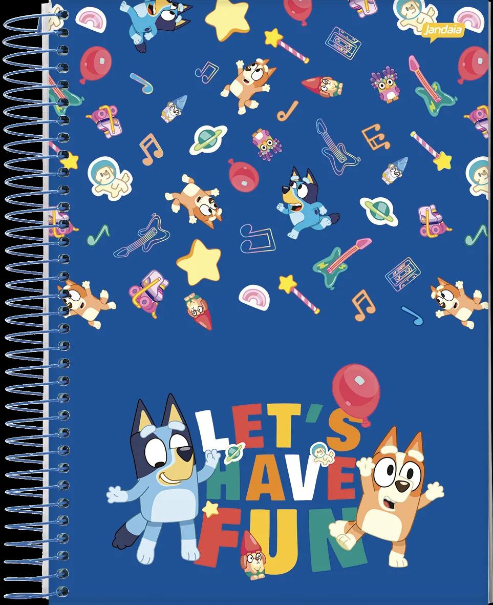 CADERNO ESPIRAL UNIVERSITÁRIO CAPA DURA 01 MATÉRIA 80 FOLHAS - BLUEY — miniatura 7