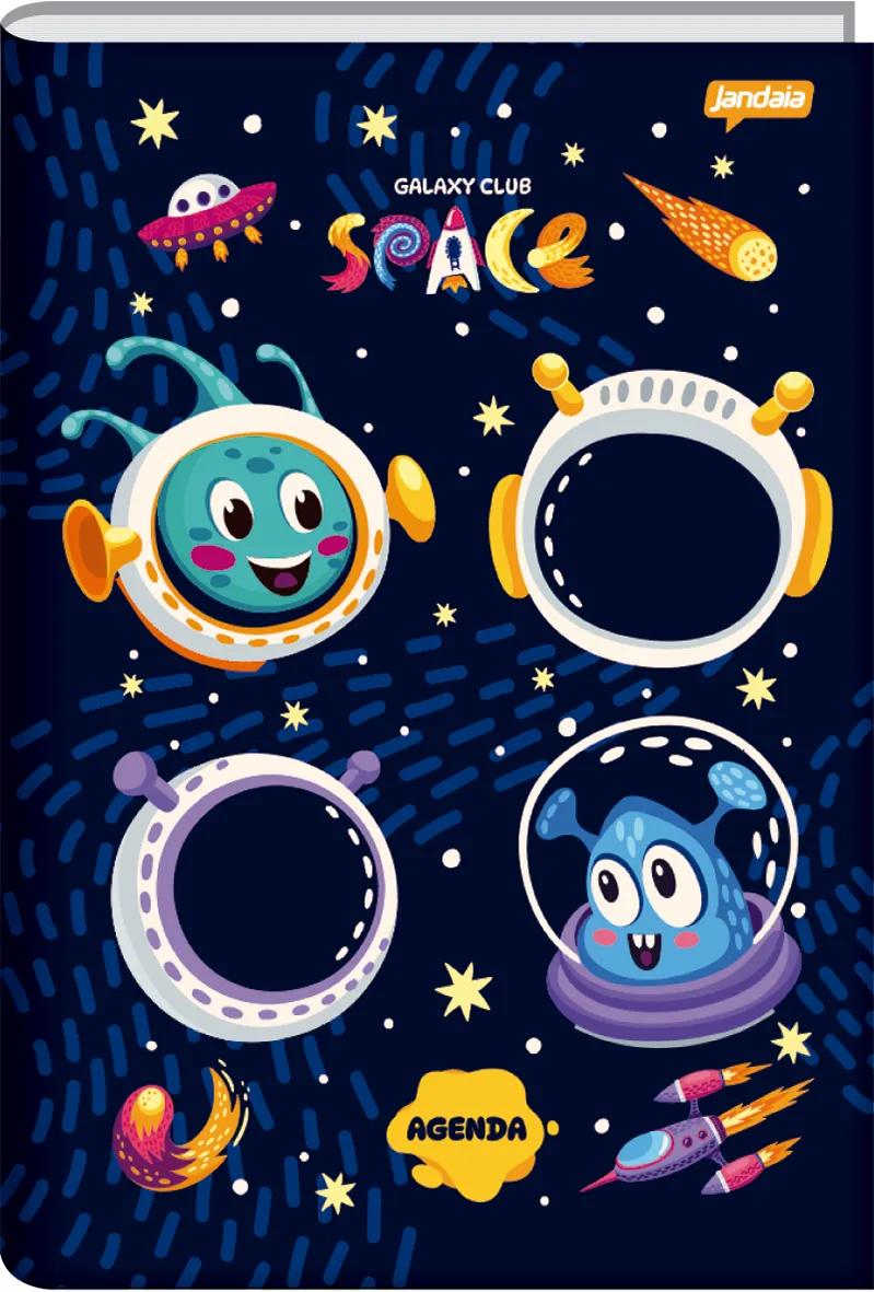 AGENDA PERMANENTE 134X200MM 96FLS - GALAXY CLUB SPACE