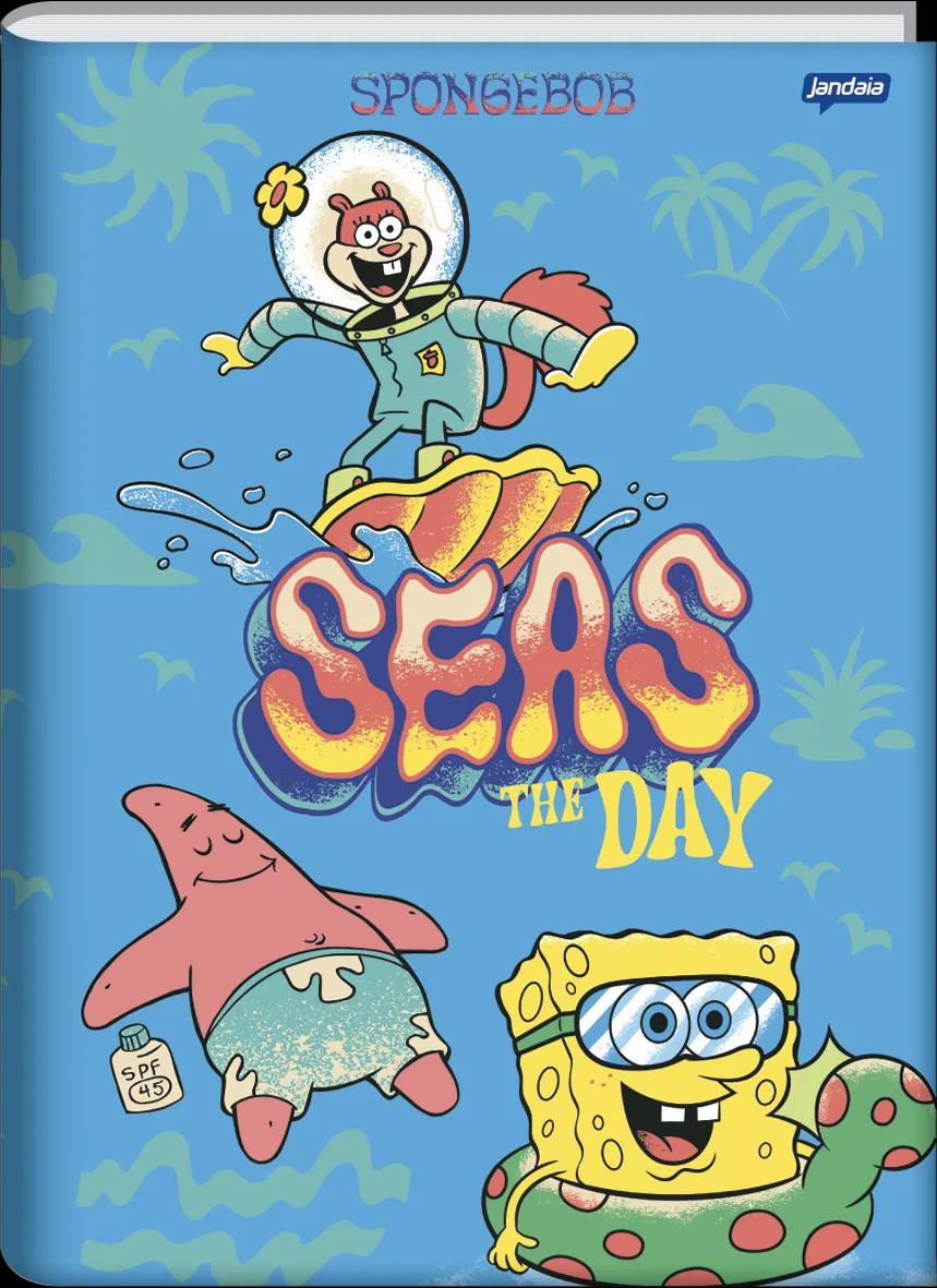 CADERNO BROCHURA CAPA DURA 1/4 80 FOLHAS - BOB ESPONJA — miniatura 4