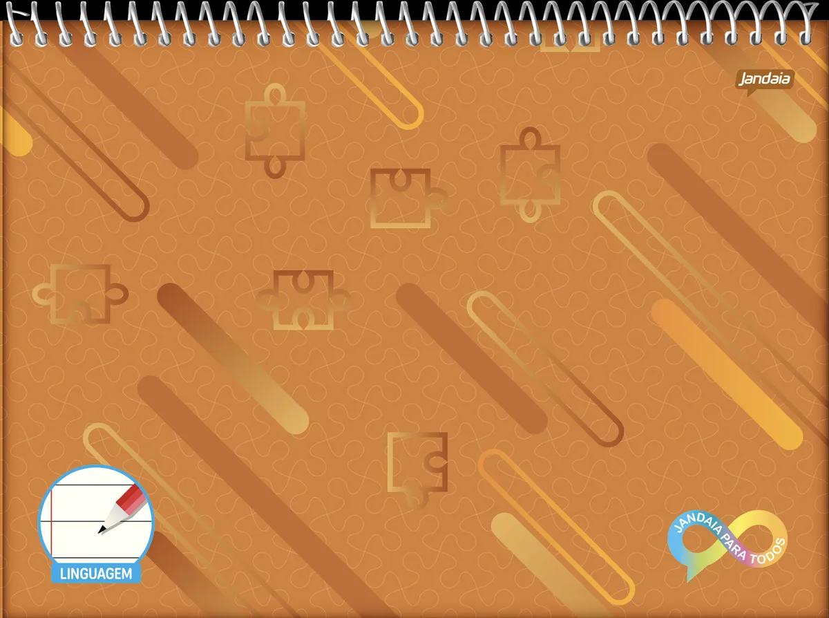 CADERNO ESPIRAL 275X200MM CAPA DURA TOPO LINGUAGEM 60 FOLHAS - JANDAIA PARA TODOS