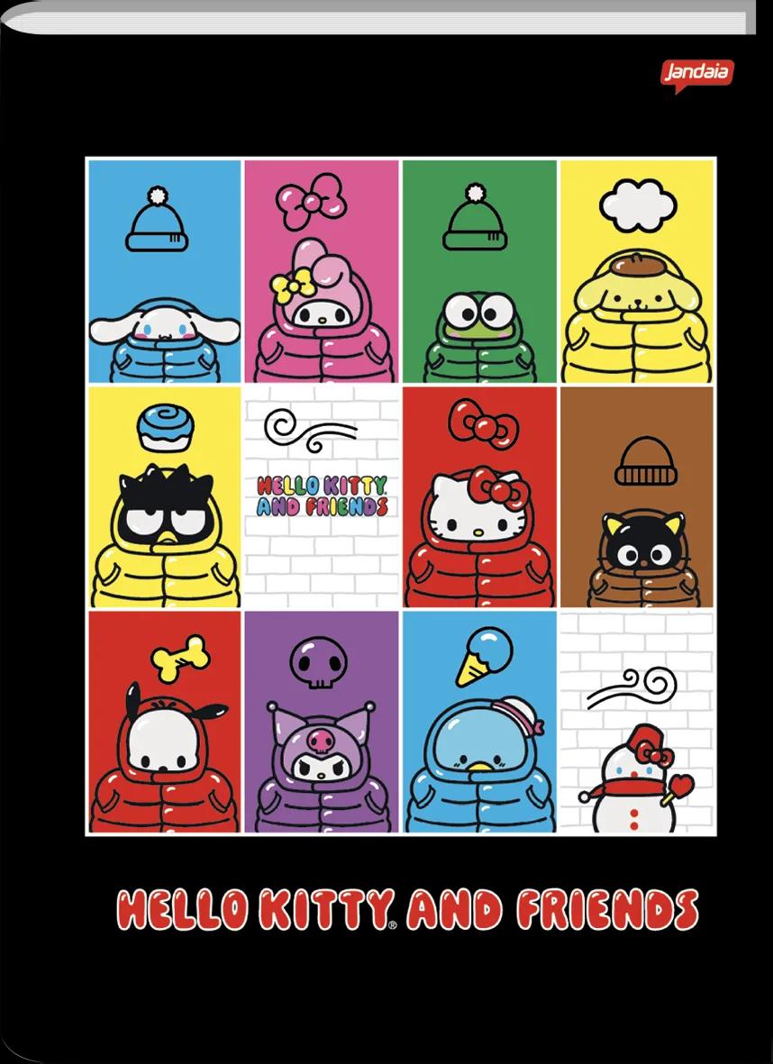 CADERNO BROCHURA CAPA DURA UNIVERSITÁRIO 80 FOLHAS - HELLO KITTY & AMIGOS — miniatura 3