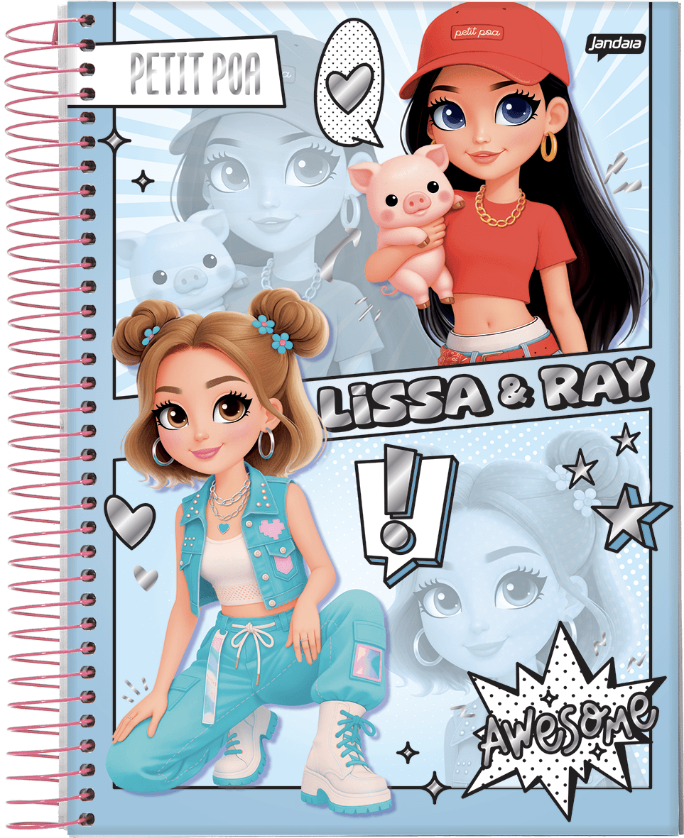 CADERNO ESPIRAL 1/4 CAPA DURA 200 FOLHAS - PETIT POÁ