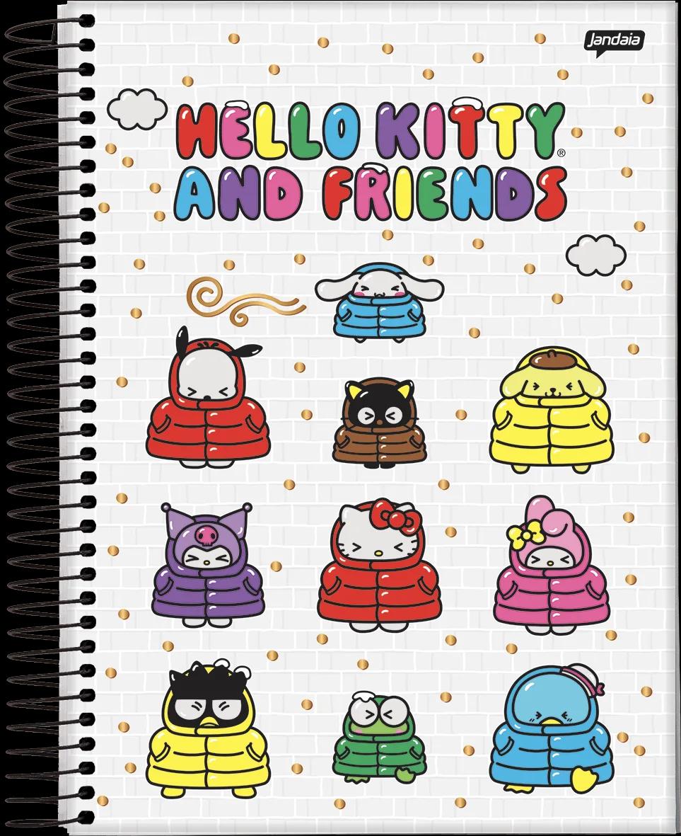 CADERNO ESPIRAL UNIVERSITÁRIO CAPA DURA 10 MATÉRIAS 160 FOLHAS - HELLO KITTY & AMIGOS — miniatura 5