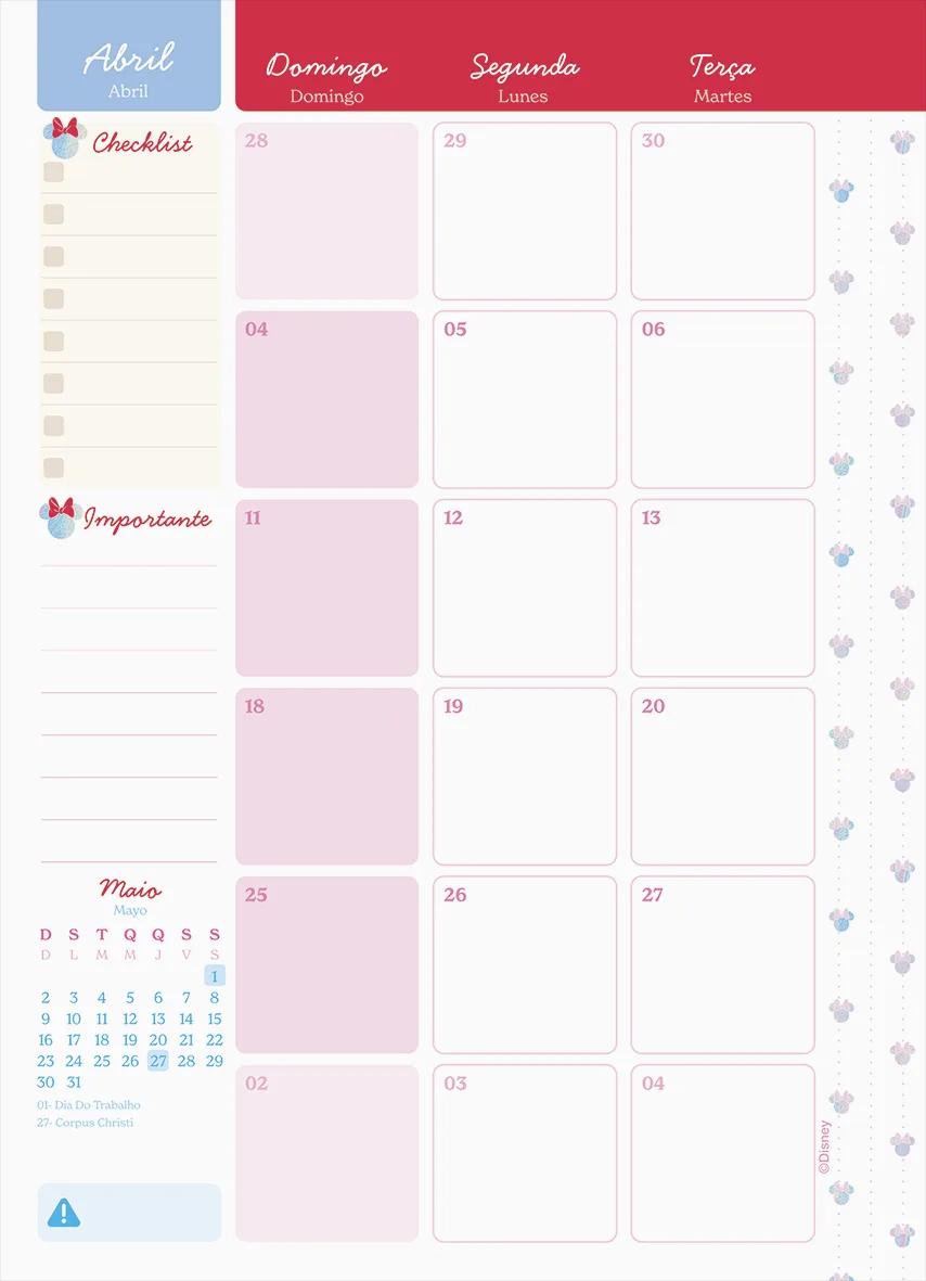 AGENDA PLANEJAMENTO ESPIRAL 175X242MM - MINNIE ARTS — miniatura 7