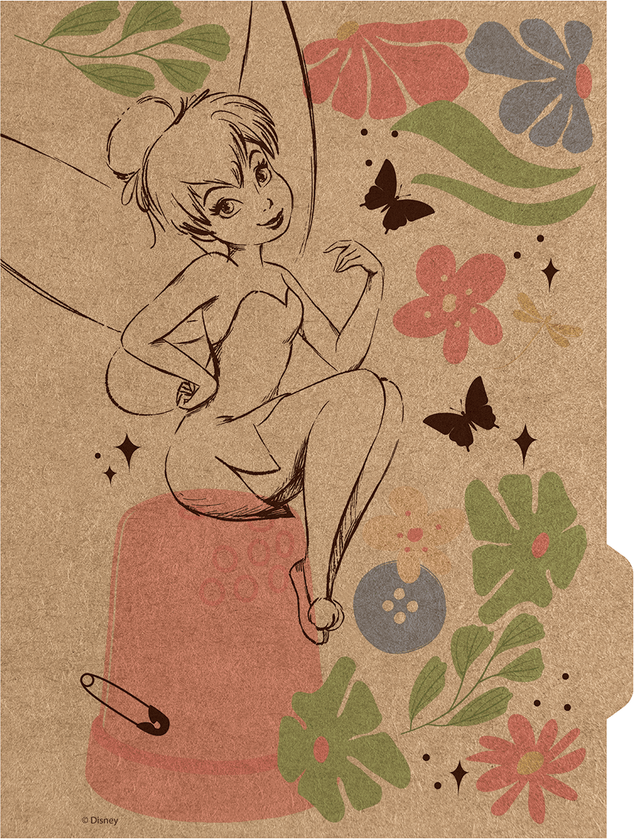 CADERNO COLLEGE CAPA DURA 80 FOLHAS ARGOLADO - TINKER BELL KRAFT — miniatura 6