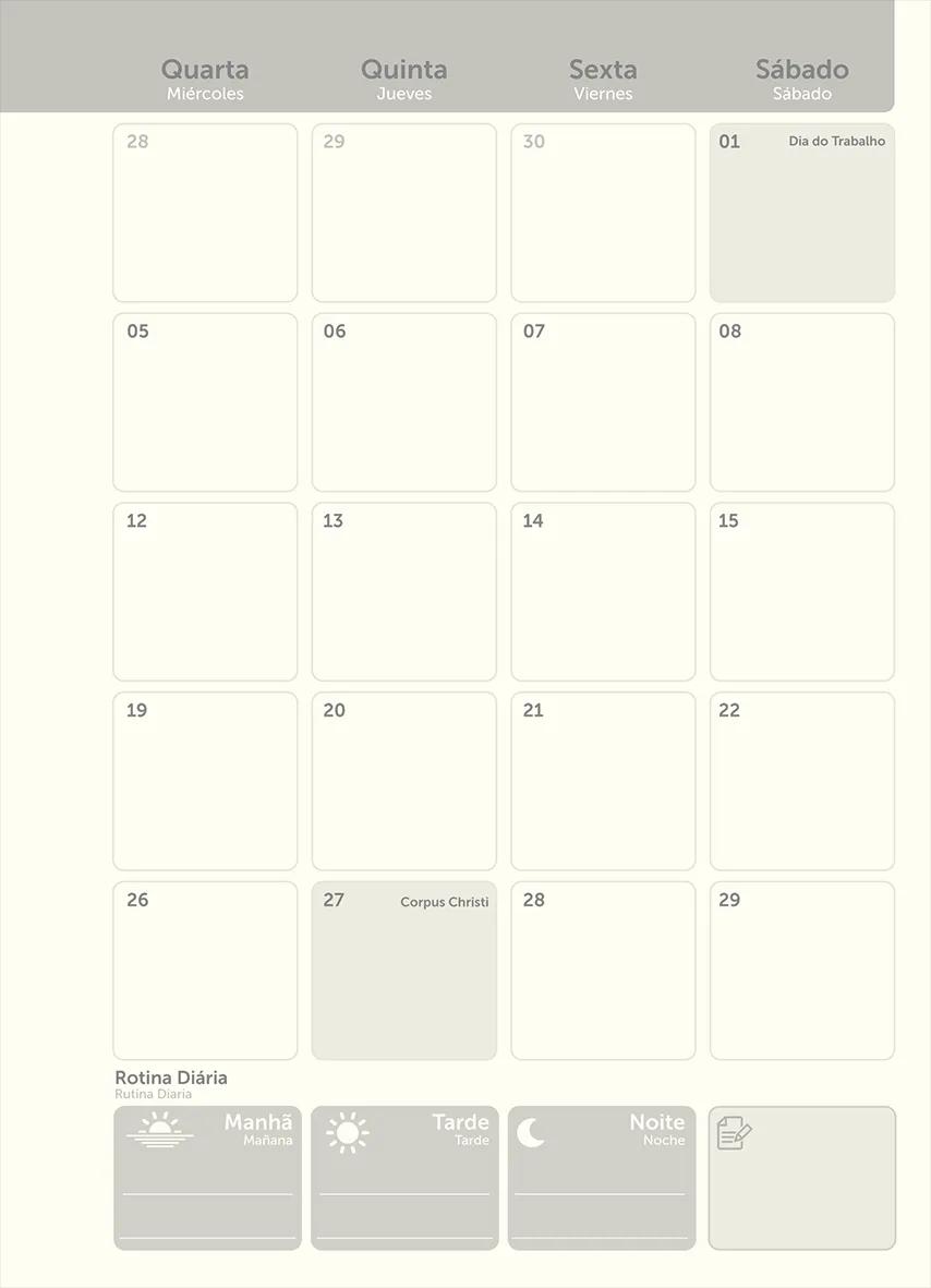 AGENDA PLANEJAMENTO ESPIRAL 175X242MM 80FLS - KRAFT GOLD — miniatura 6