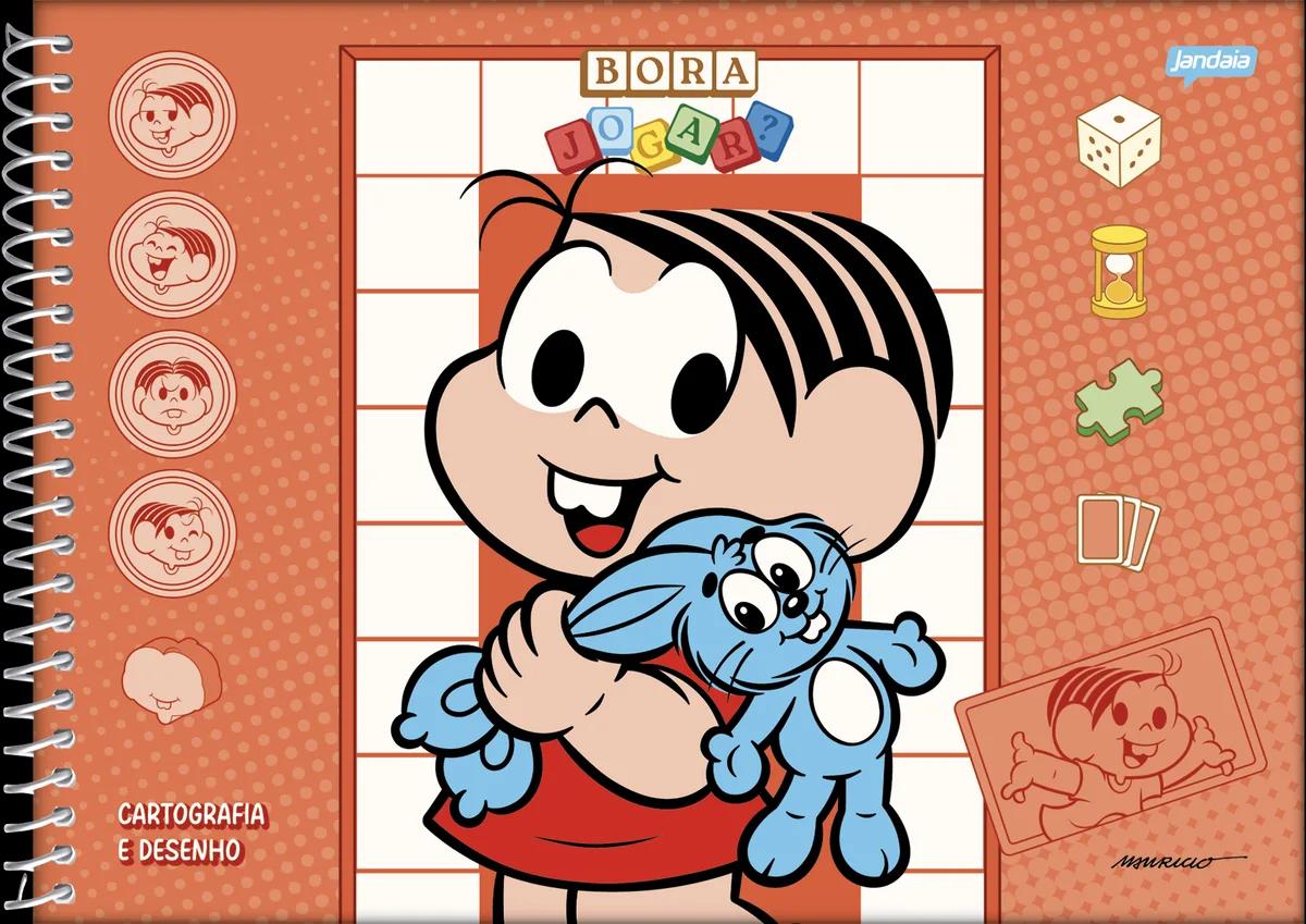 CADERNO ESPIRAL CAPA DURA 80 FOLHAS CARTOGRAFIA - TURMA DA MÔNICA