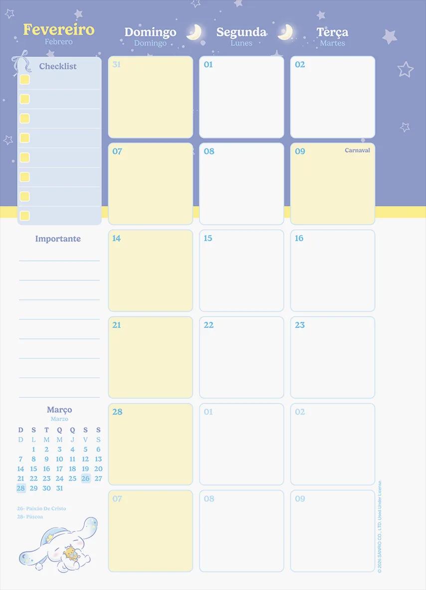 AGENDA PLANEJAMENTO LOMABADA QUADRADA 175X242MM - CINNAMOROLL — miniatura 4